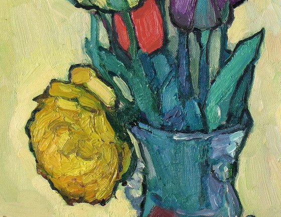 Bouquet of Tulips in the Vase