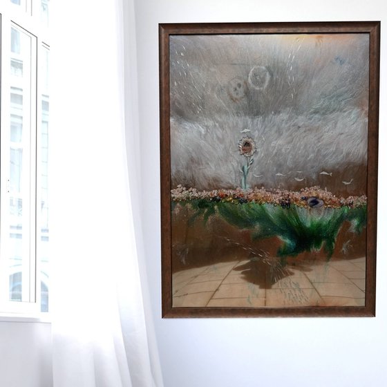 Earth Coral Garden Abstract Crystal Artwork