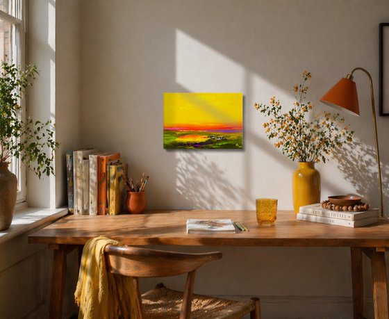 Chromatic Sunset — Golden Field Glow