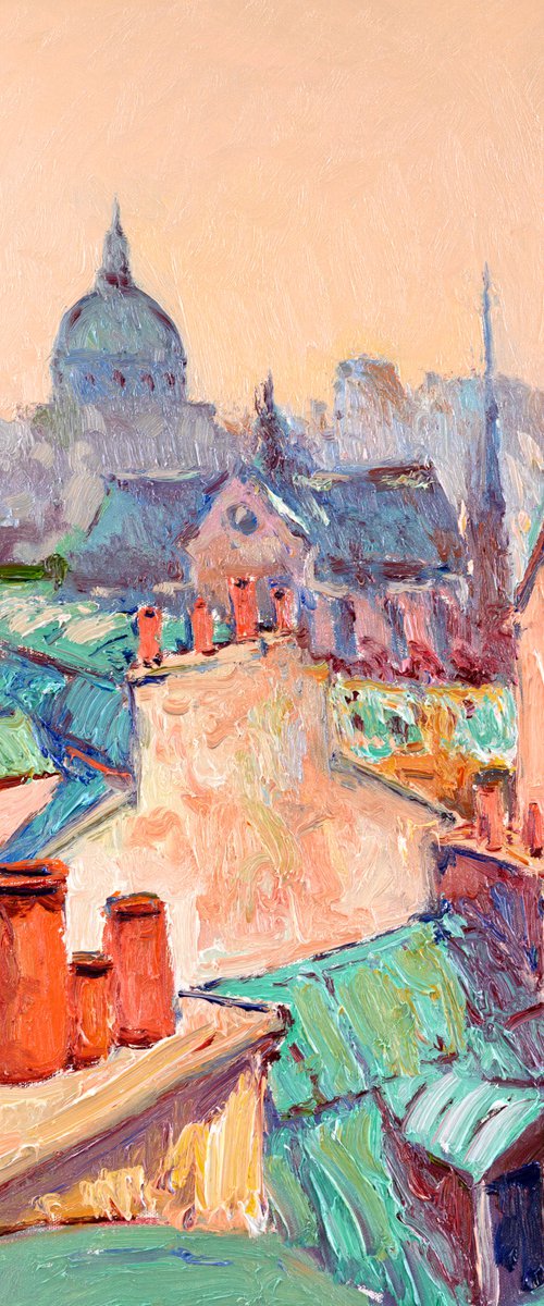 Creamy Sky of Paris, rooftops by Suren Nersisyan