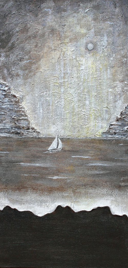 Sailing: Hand Enhanced Canvas Print by Sheron Smith