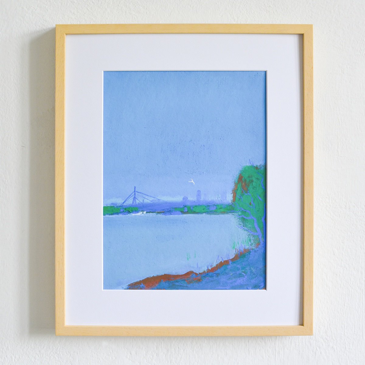 Impressionistic Landscape Painting By Igor Nekraha, 13 X 17, View Of The Noth Bridge, Original Artwork