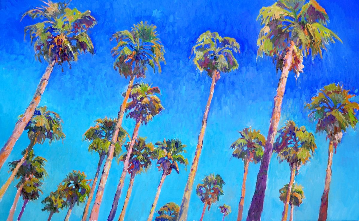 California Palm Trees from the Beach by Suren Nersisyan