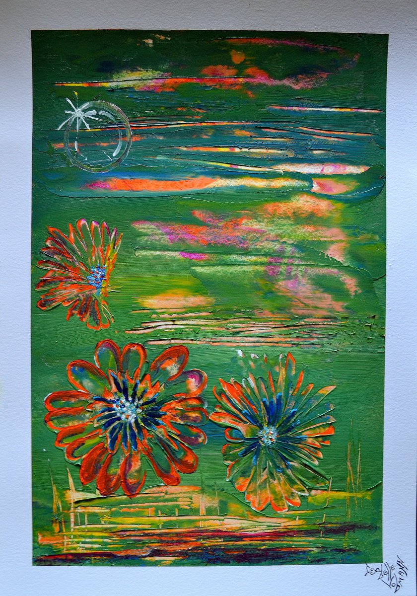 Abstract Acrylic Painting By Isabelle Vobmann, 12 X 17, Je T