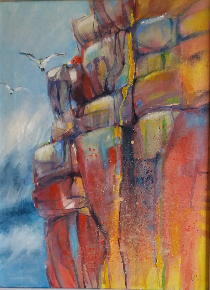 Flamborough Head cliffs by Jean Luce