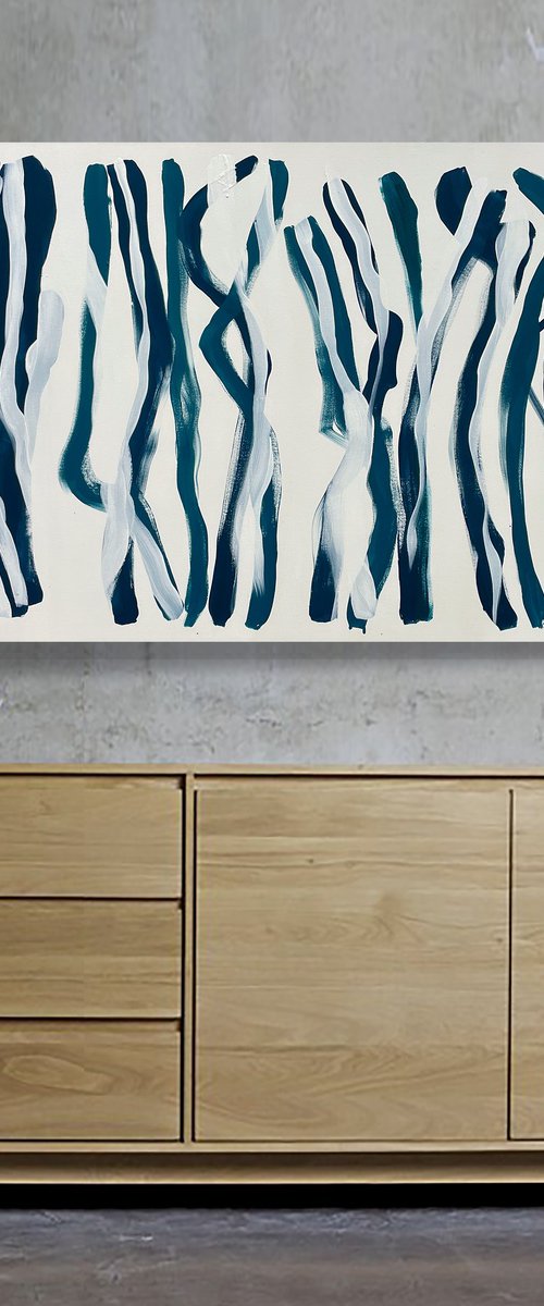Dancing in the Night- 152 x 76cm acrylic on canvas by George Hall