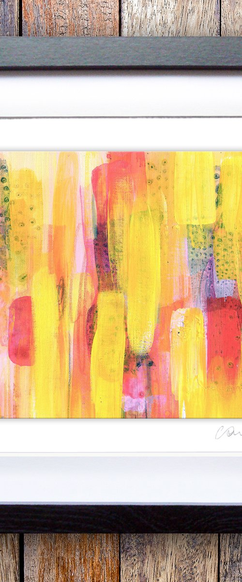 Original Abstract Painting - Ready to hang abstract on paper #3 by Carolynne Coulson