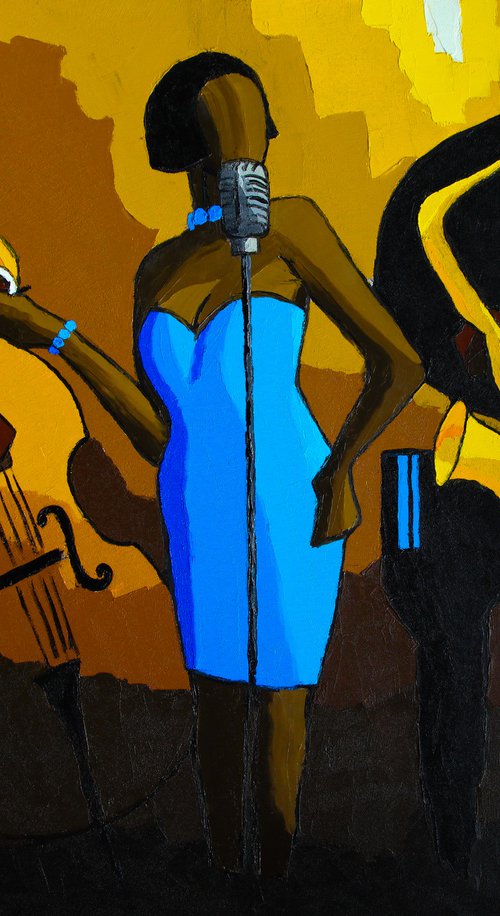 Jazz blue orange by Olivier Boissinot