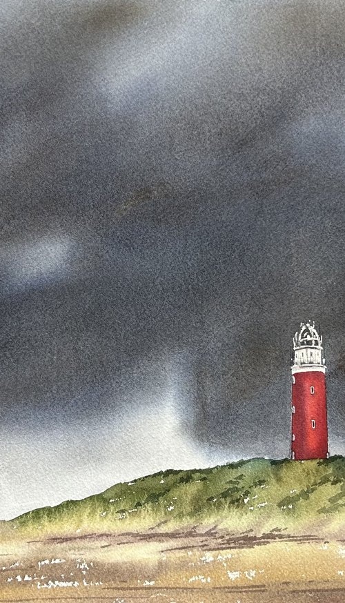Red lighthouse by Alina Karpova