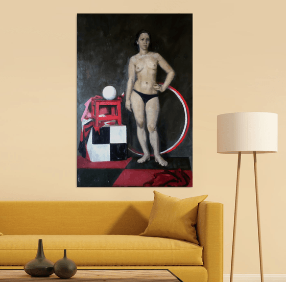 Sphere, circles and a nude