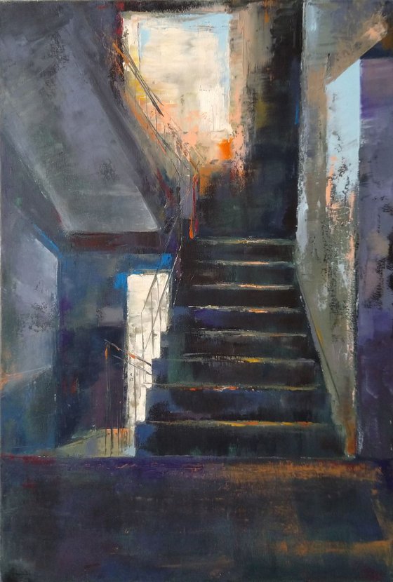 First floor(40x60cm, oil painting, ready to hang)