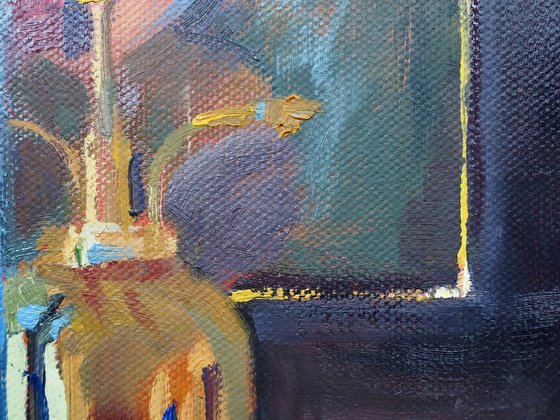 Still life with a blue horse