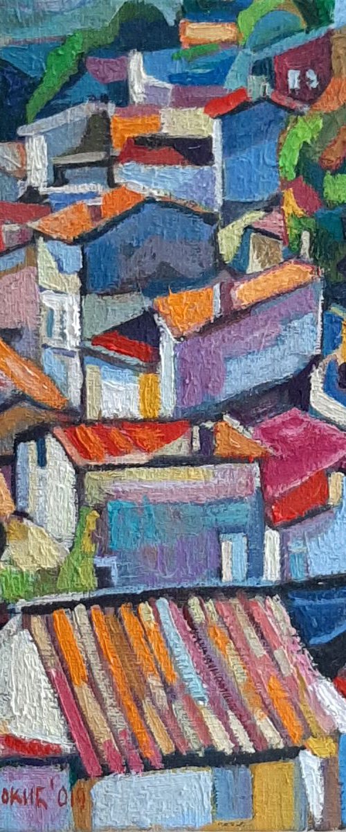 Roofs miniature 11x16 cm by Maja Đokić Mihajlović