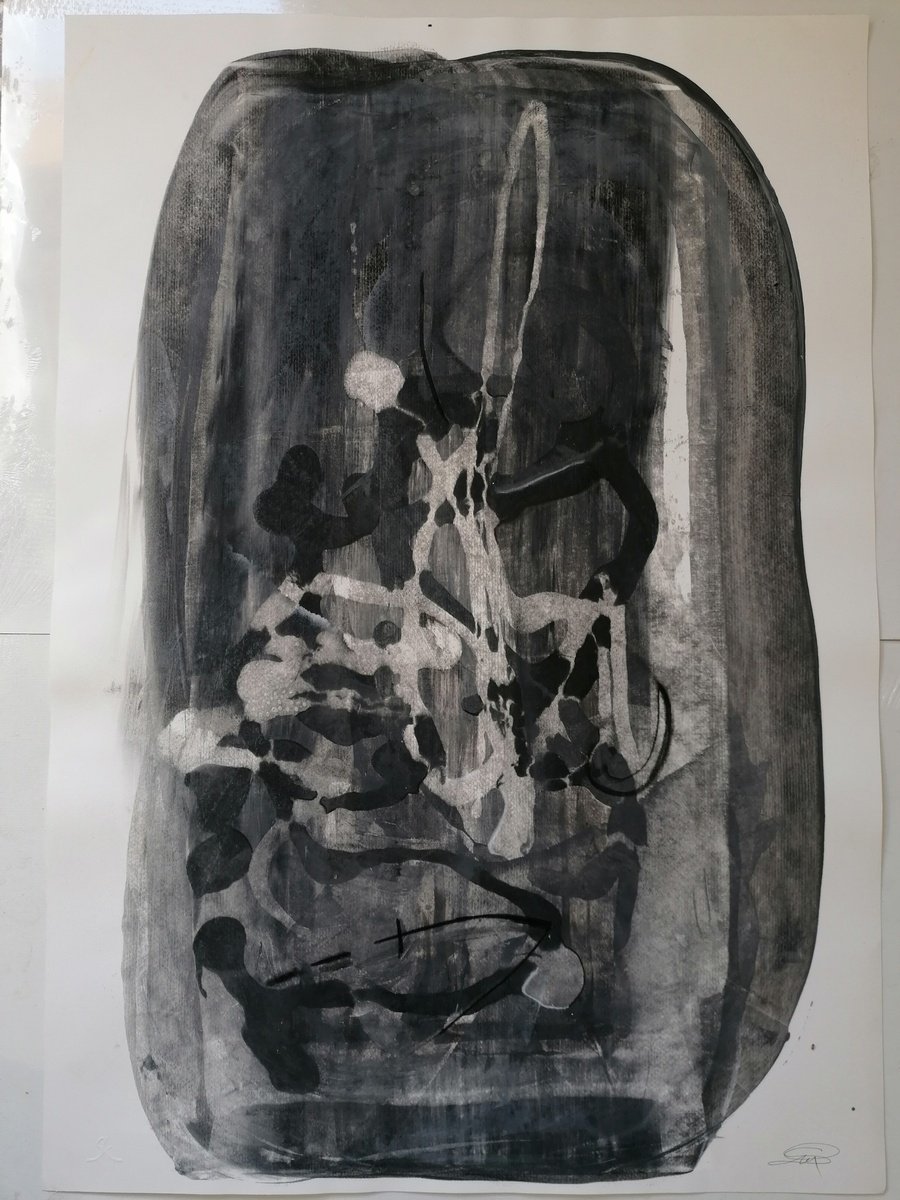 Surrealistic Animal Acrylic Painting By Stefano Mazzolini, 28 X 39", Qgtaclas, Original Artwork