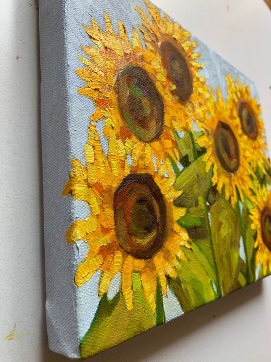 Sunflowers ! Oil painting! Ready to hang canvas