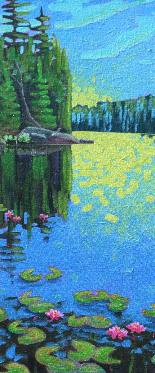 Lake with Water Lilies by Sage Mountain Studio