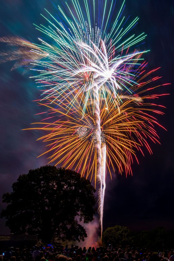 4th of July - Metal Print - Ready To Hang - Night, Long Exposure HDR - Fireworks - Greenwich Connecticut USA