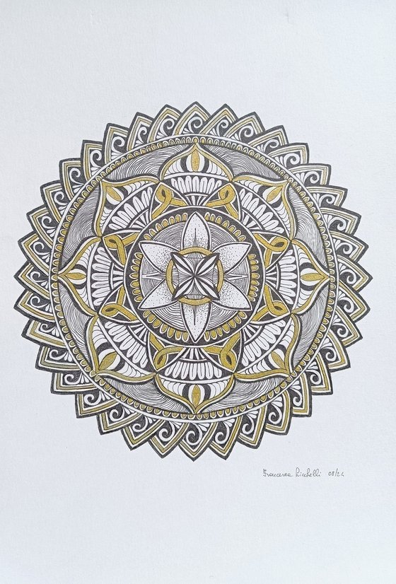 Black and Gold Mandala