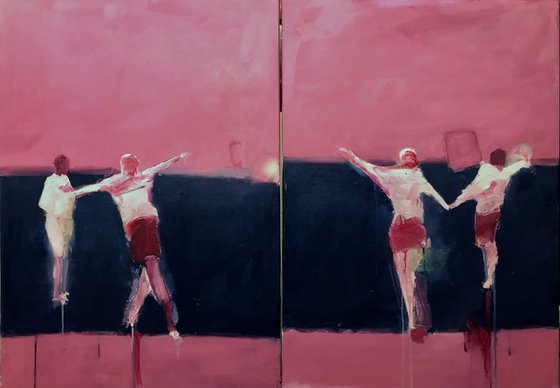 Pinkibath / diptych