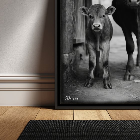 Cow and calf B0805J