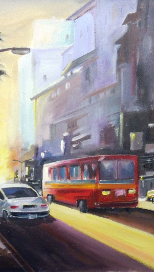 Early Morning Light-Acrylic on Canvas Painting by Samiran Sarkar