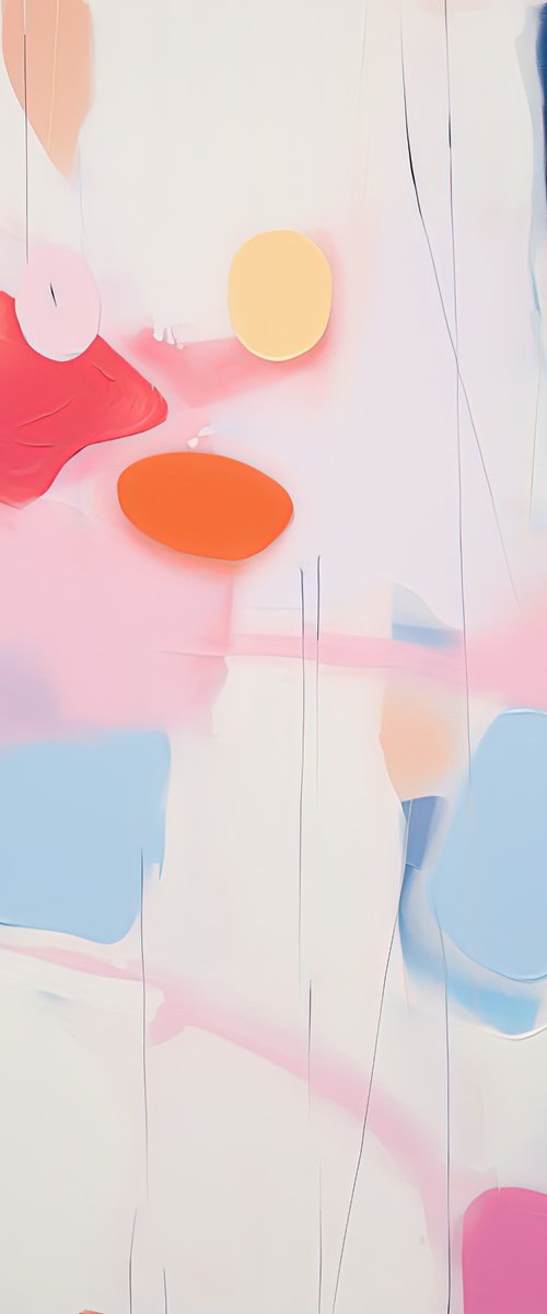 Pale pink blue and greay abstract 2211232 by Sasha Robinson