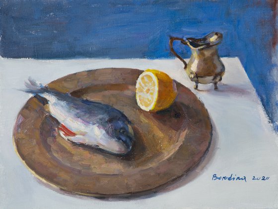 Sparus Aurata – Original Oil Painting