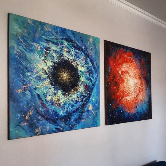 Star birth 80×80cm