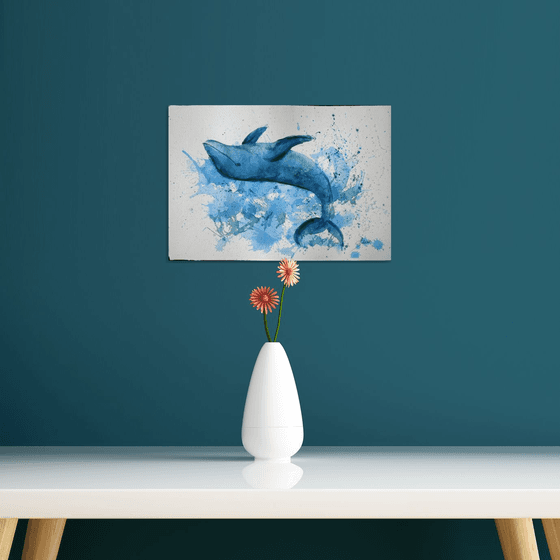 Whale blue  / Original Painting