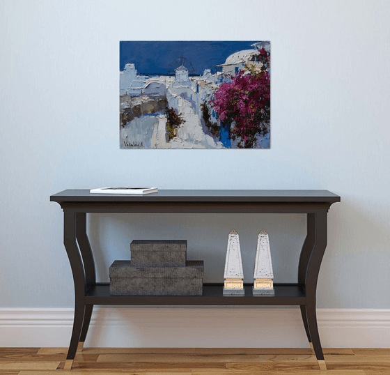 Santorini, Greece - Original landscape painting