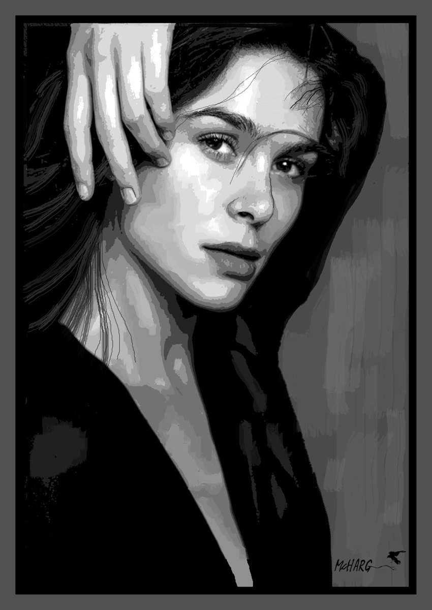 Expressive Portrait Painting By Joe Mcharg, 30 X 42, Pondering 30X42, Original Artwork