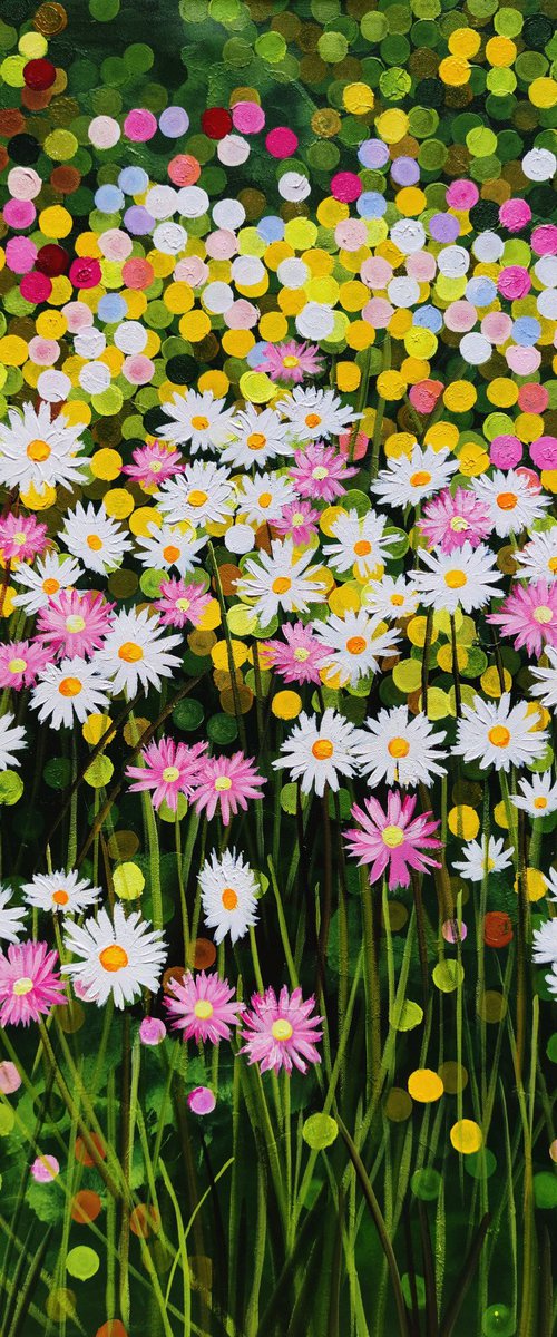 Daisies in the Wind by Angie Wright