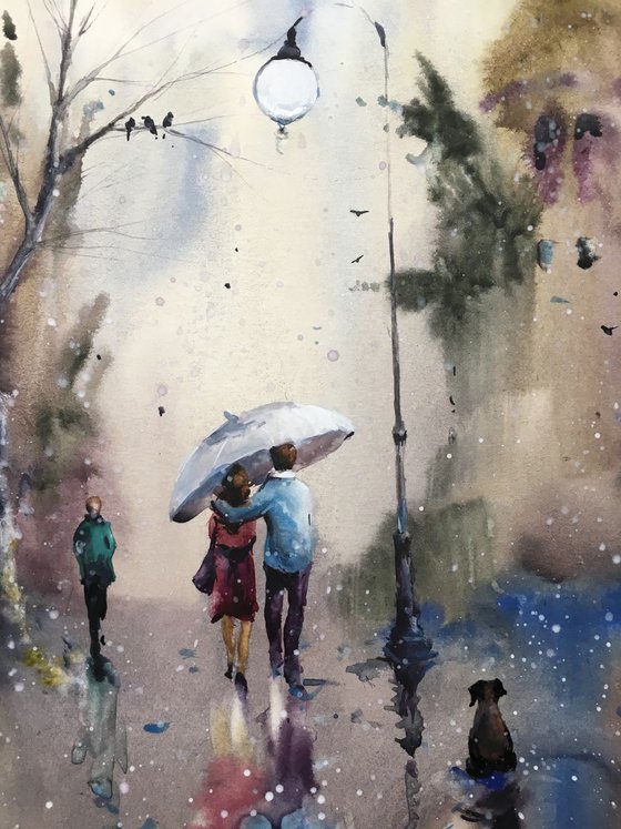 Sold Watercolor “Romance”