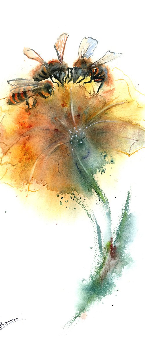 3 Bee and Flower by Olga Tchefranov (Shefranov)