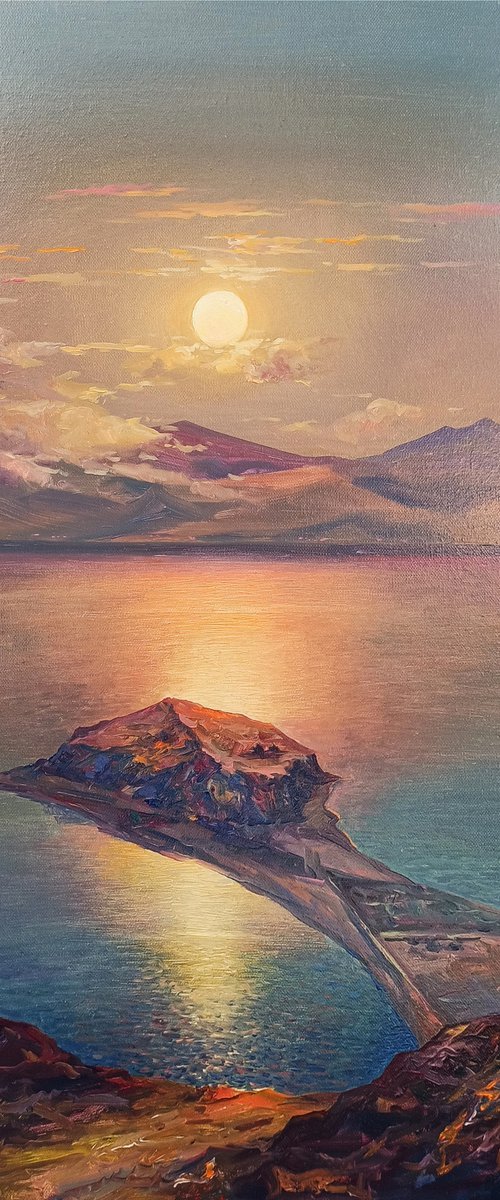 Lake Sevan (60x80cm, oil painting) by Mexak Xazaryan