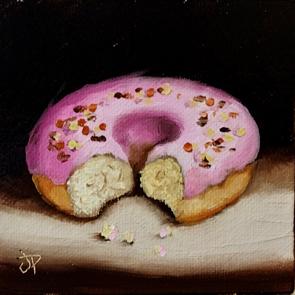 Little Iced Donut still life by Jane Palmer Art