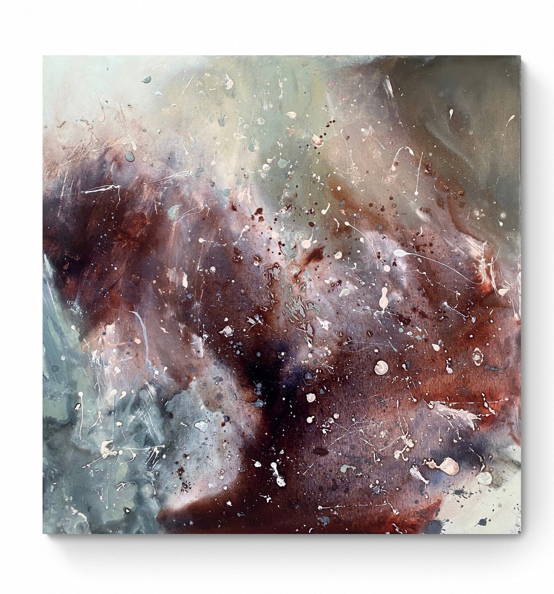 Abstract Acrylic Painting By Cristina Dalla Valentina, 31 X 31, Heavenly Tide 2, Original Artwork