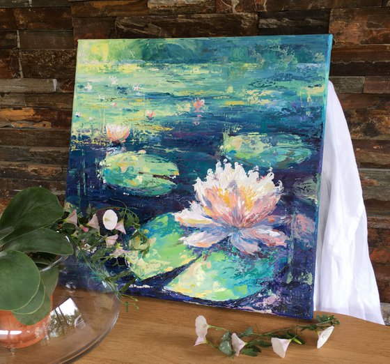 "Water lilies on the pond"