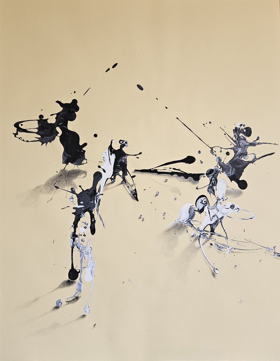 Surrealistic Animal Acrylic Painting By Stefano Mazzolini, 20 X 26", Ac232, Original Artwork