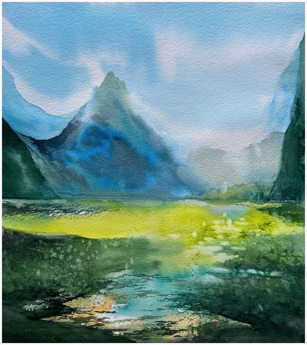 Impressionistic Watercolour , Breath Of The Highlands By Nazar Grunyka, 11 X 13, Artwork For Sale On Artfinder