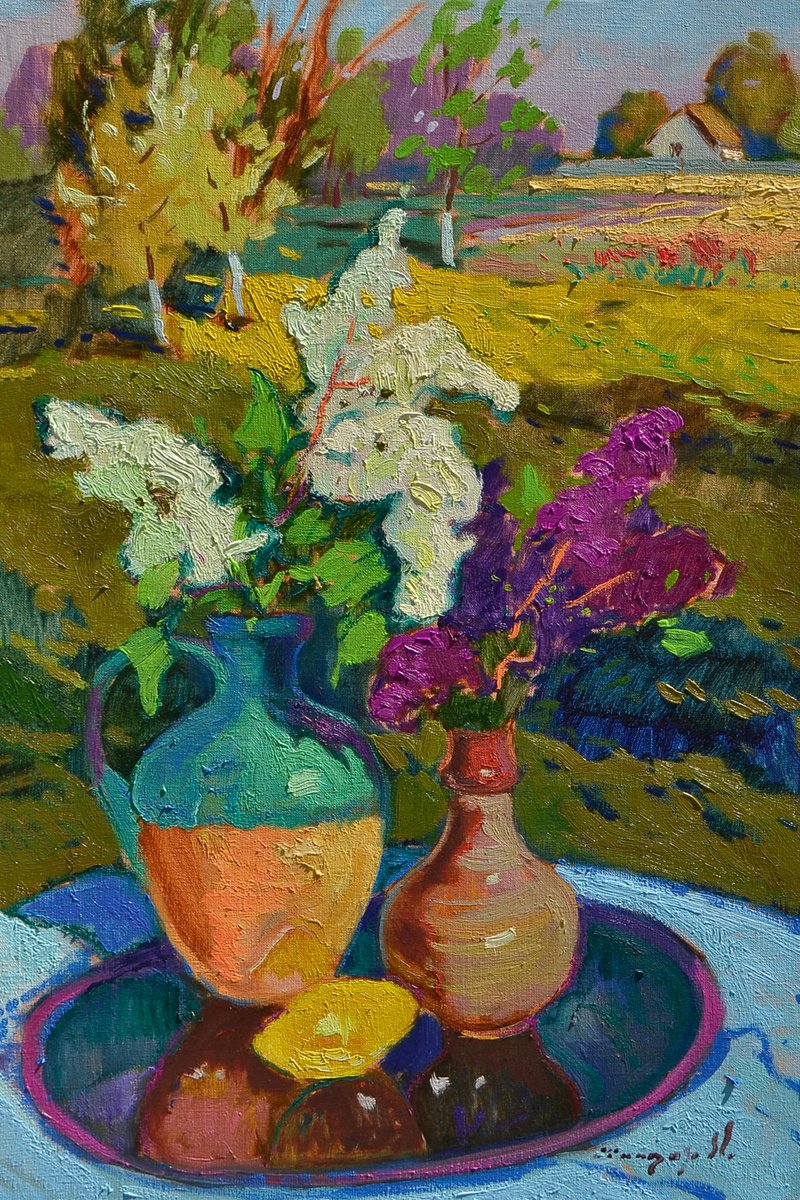 Lilac In Ceramics By Alexander Shandor, 20 X 30, Artwork For Sale On Artfinder