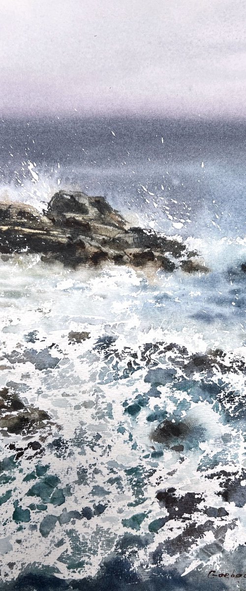 Waves and rocks #12 by Eugenia Gorbacheva