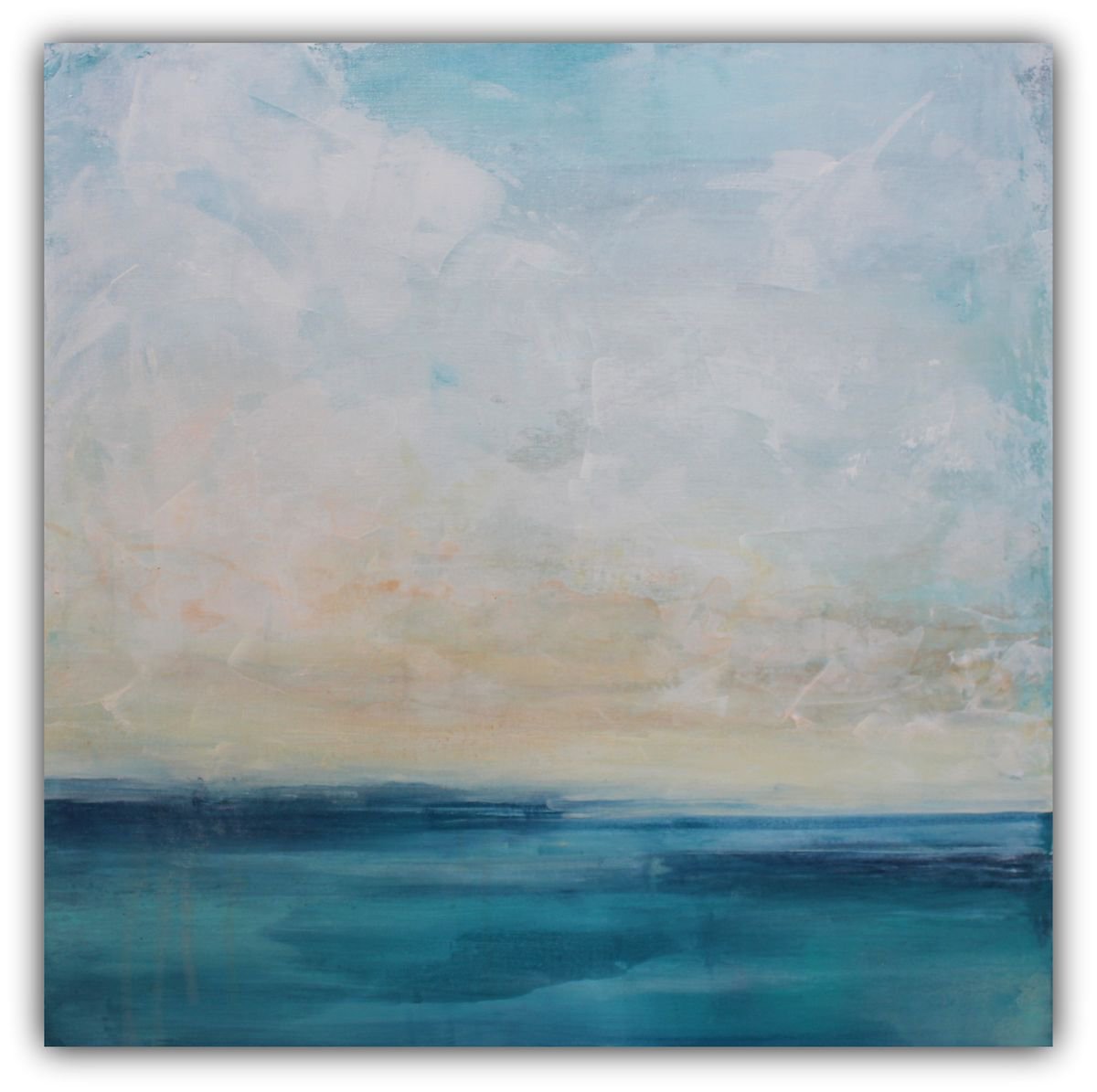 Cloud Piers - Seascape Painting by Elizabeth Moran