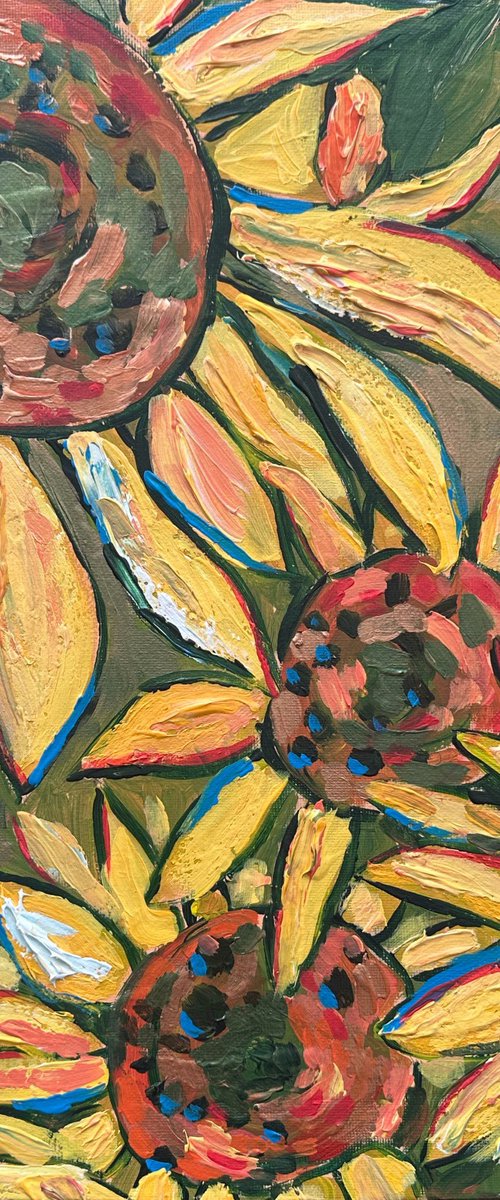 Modern Sunflowers by Oksana Fedorova