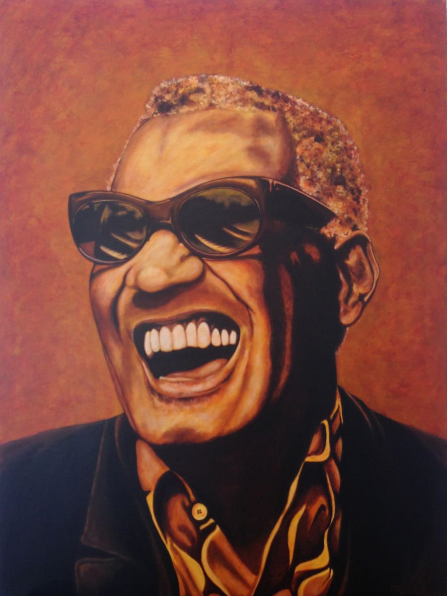 Ray Charles Study By Mullo Art, 30 X 40, Artwork For Sale On Artfinder