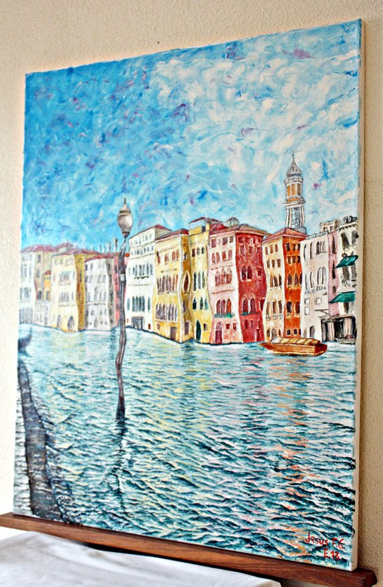 Grand Canal from Erberia field. Venice. Diptych. (Two paintings).Gran Canal desde campo Erberia. Venecia. Diptico.(Dos cuadros).