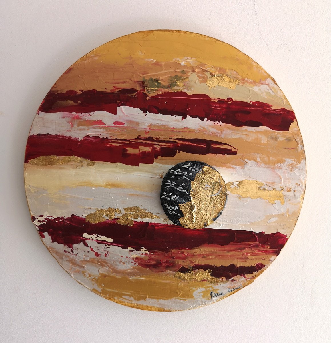 Abstract Painting By Ivana Urso, 12 X 12, Moon Of Mars, Original Artwork