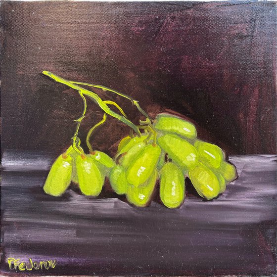 Still life with green grape