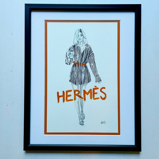 Hermés - Original fashion illustration