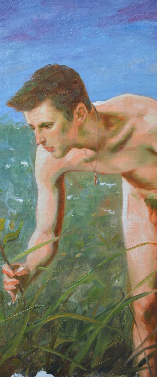 oil painting  male nude #16-5-12-01 by Hongtao Huang